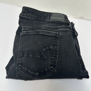 American Eagle Super Super Stretch X Black Jeggings‎ Size 10 Non Distressed